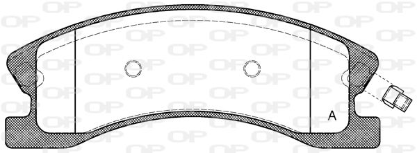OPEN PARTS Комплект тормозных колодок, дисковый тормоз BPA0973.02